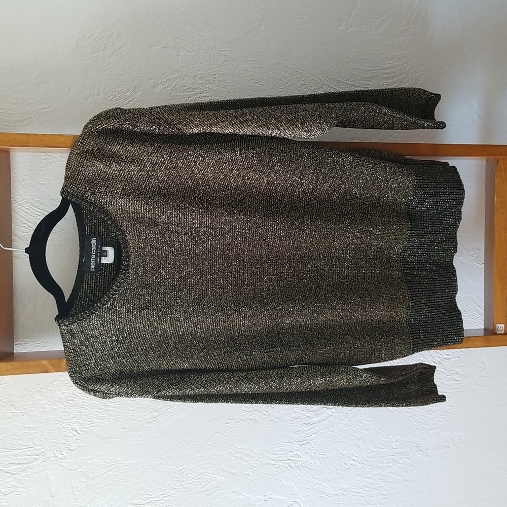 VINTAGE PIERRE CARDIN METALLIC SWEATER SIZE LARGE